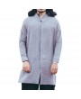 Mens Solid Color Single-breasted Mid Long Linen Loose Vintage Casual Jacket