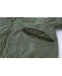 Mens Military Solid Color Big Pockets Arm Zipper Decorative Patch Tactical Jacket