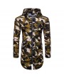 Outdoor Sunscreen Thin Mid Long Camouflage Printing Hooded Jacket for Men