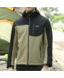 Mens Outdoor Soft Shell Warm Water-repellent Windproof Quick Dry Hooded Sport Jacket