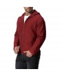 Mens Pure Color Autumn Hooded Zipper Up Pockets Cotton Jackets