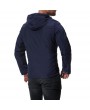 Mens Pure Color Autumn Hooded Zipper Up Pockets Cotton Jackets