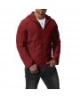 Mens Pure Color Autumn Hooded Zipper Up Pockets Cotton Jackets