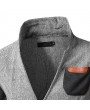 Casual Stylish Stand Collar Patchwork Chest Pockets Jackets for Men