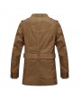 Mens Fashion Stand Collar Jacket PU Leather Fluffy Lined Warm Slim Fit Coat