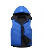 Outdoor Down Padded Reversible Detachable Hooded Sport Coat Vest for Men