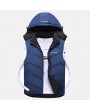 Outdoor Down Padded Reversible Detachable Hooded Sport Coat Vest for Men