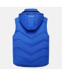 Outdoor Down Padded Reversible Detachable Hooded Sport Coat Vest for Men