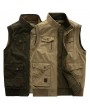 Plus Size Casual Outdoor Washed Double Sided Wear Multi Functions Vests for Men