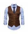 Men Casual Business Slim Fit Single Breasted Suit Vest