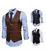 Men Casual Business Slim Fit Single Breasted Suit Vest