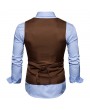 Men Casual Business Slim Fit Single Breasted Suit Vest