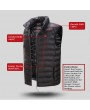 Mens Outdoor Heating Warm Vest USB Safety Intelligent Graphene Carbon Fiber Vest