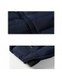 Warm Striped Cotton Detachable Hooded Zipper Pockets Vest for Men