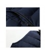 Warm Striped Cotton Detachable Hooded Zipper Pockets Vest for Men