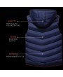 Thick Detachable Hooded Loose Warm Zipper Pockets Vest for Men