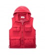 Mesh Outdoor Casual Thin Fishing Photography Detachable Hood Vest for Men