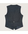 British Style Bussiness Casual Chest Single Pocket Checked Vest for Men