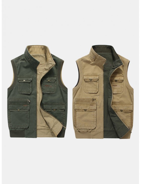 Casual Outdoor Mutil Pockets Photography Fishing Plus Size Vest for Men