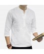 Men's Chinese Style T-shirt Summer Half-Sleeves V-neck Collar Embroidery Tops