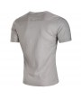 Mens Button Design T Shirts Stand Collar Solid Color Short Sleeve Casual Linen Tops