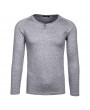 Mens 100%Cotton Breathable Cozy Solid Color Long Sleeve Slim Fit Casual Buttons T Shirts