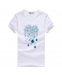 Mens Summer Breathable Light Bulb Printed Short Sleeve Slim Fit Casual T Shirts