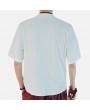 Mens Chinese Style Cotton Linen Short-sleeved T-shirts Vintage Breathable Tops