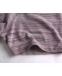 Mens Basic Breathable Striped Chest Pocket Casual Loose Brief T-shirt