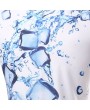 Mens Summer Unique Fashion Ice Cubes Printing O-neck Short Sleeve Casual Cool T-shirt