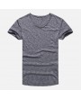 Mens Casual O Neck Short Sleeve Cotton Loose T shirt