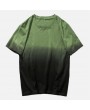 Mens Gradient Ramp Colour O neck Short Sleeve Loose Casual T shirt