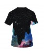 Mens's 3D Printed Colourful O-neck Short Sleeve Loose T-shirt