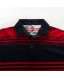 Mens Fashion Stripe Color Long Sleeve Lapel Collar Cotton Casual Golf Shirt