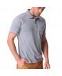 Mens Cotton Breathable Solid Color Turn-down Collar Short Sleeve Casual Golf Shirt