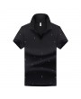 Summer Mens Short Sleeved Turndown Collar Sailing Boats Printing Golf Shirt