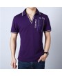 Mens Spring Summer Cotton Golf Shirt Casual Turn-down Collar T Shirts