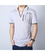 Mens Spring Summer Cotton Golf Shirt Casual Turn-down Collar T Shirts