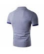 Mens Summer Breathable Solid Color Slim Fit Business Casual Golf Shirt