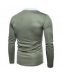 Mens Brief Style Golf Shirt Breathable Solid Color Slim Fit Long Sleeve Casual T Shirt