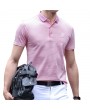 80% Cotton Striped Short Sleeve Casual Golf Shirt for Men