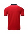 Mens Spring Summer 100%Cotton Embroidery Turndown Collar Short Sleeve Casual Golf Shirt