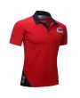 Mens Spring Summer 100%Cotton Embroidery Turndown Collar Short Sleeve Casual Golf Shirt