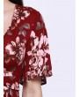 Women Sexy Vintage Floral Print V Neck Playsuit