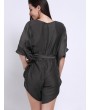 Women Sexy Plunge V-neck Bat Sleeves Romper