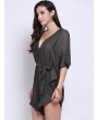 Women Sexy Plunge V-neck Bat Sleeves Romper