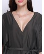 Women Sexy Plunge V-neck Bat Sleeves Romper