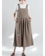 Embroidery Sleeveless Overall Wide Leg Jumpsuit For Women