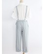 Casual Adjustable Strap Hip Pockets Solid Color Jumpsuit