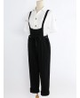 Casual Adjustable Strap Hip Pockets Solid Color Jumpsuit